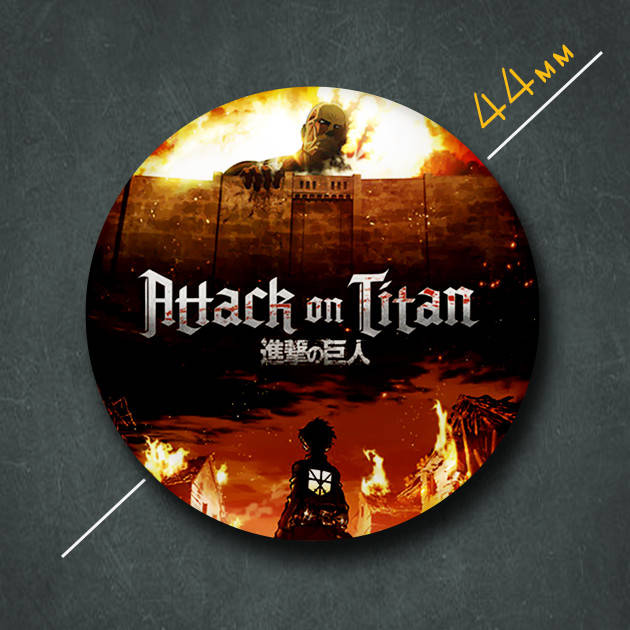 

"Атака титанов / Attack on Titan" значок круглый на булавке Ø44 мм