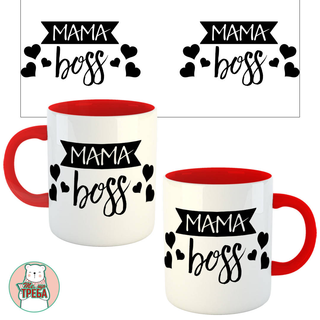 

Горнятко / чашка "Мама Boss" Червоний