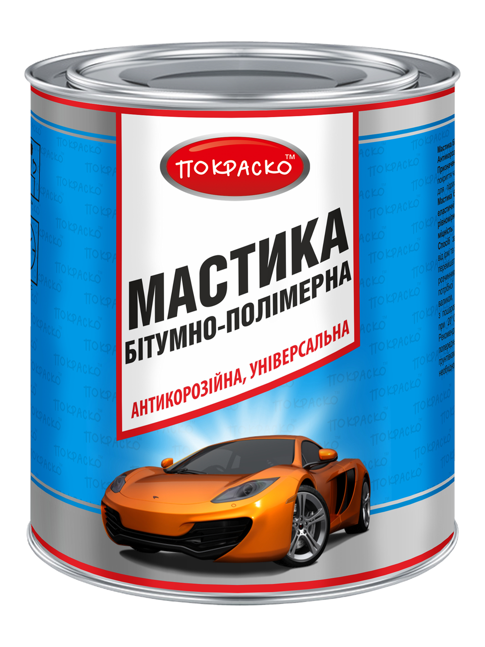 

Мастика битумно-полимерная 3л (2,4кг) Покраско, Черный