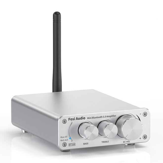 

Усилитель звука Fosi Audio BT10A white. Bluetooth 5.0, AUX, 2x50W, Белый