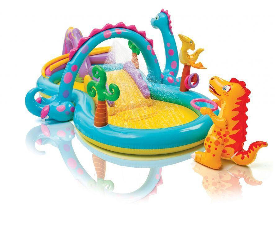 

Игровой центр-бассейн 57135 с горкой Intex, Планета Динозавров (333-229-112 см.)