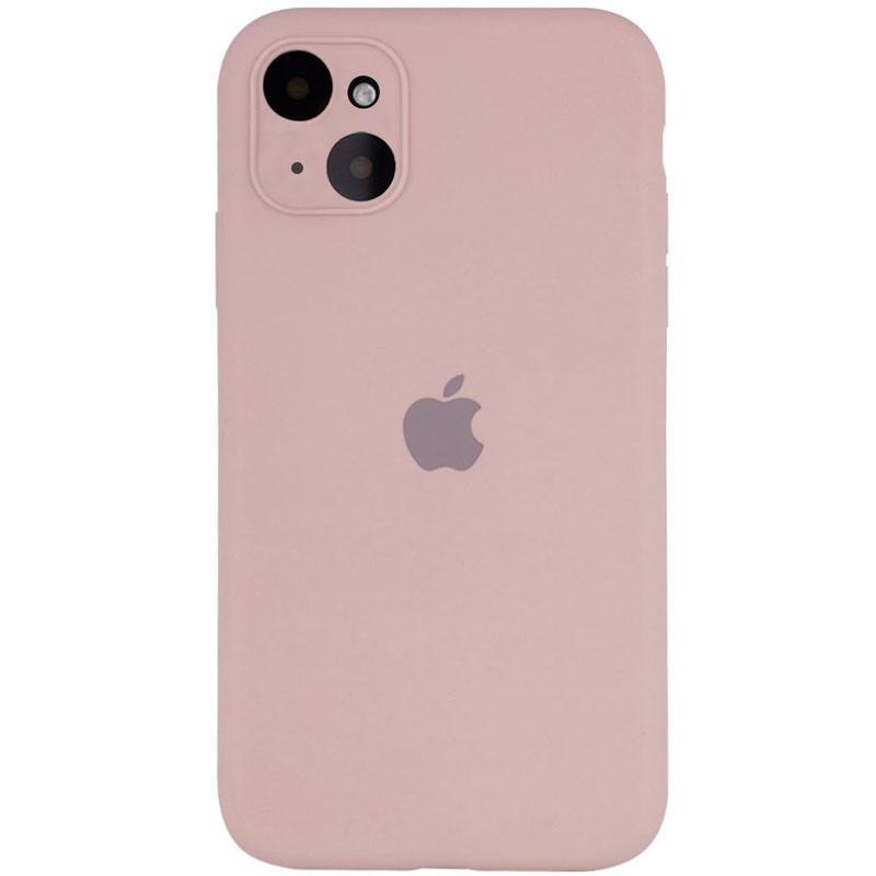 

Силиконовый чехол Full Silicone Case для iPhone 13 6.1" c закрытым низом и защитой камеры Бежевый