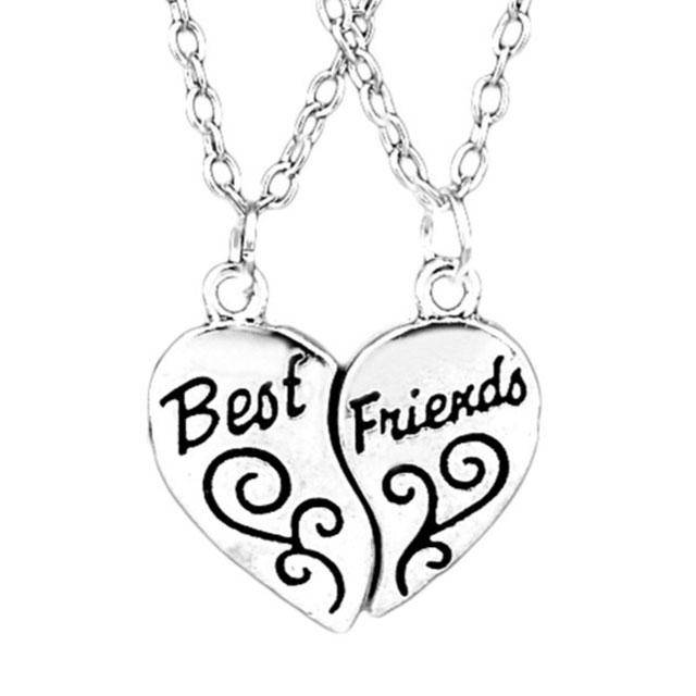 

Парные кулоны для друзе Best Friends Двойные кулоны для друзей, Серебристый