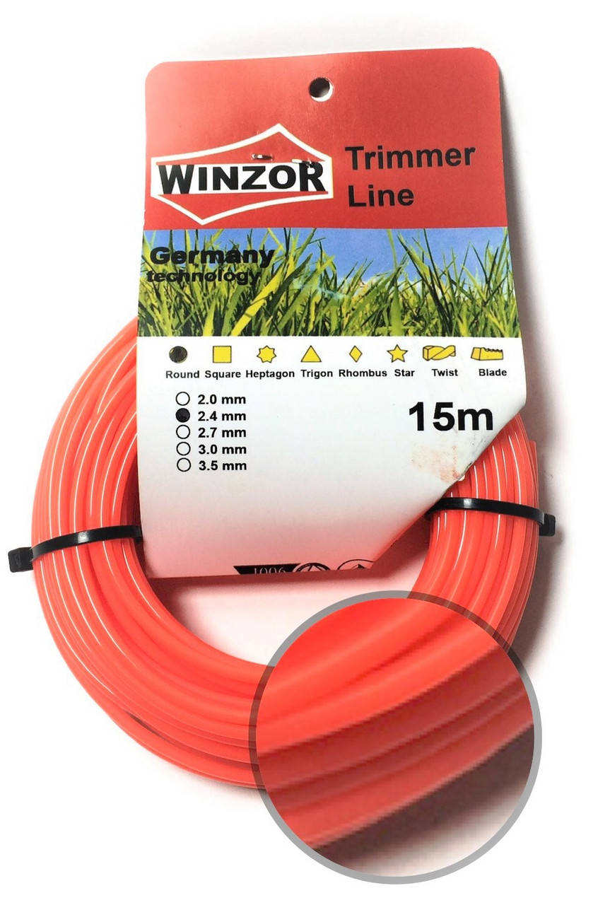 

Леска 2.4х15м. круглая, оранжевая WINZOR