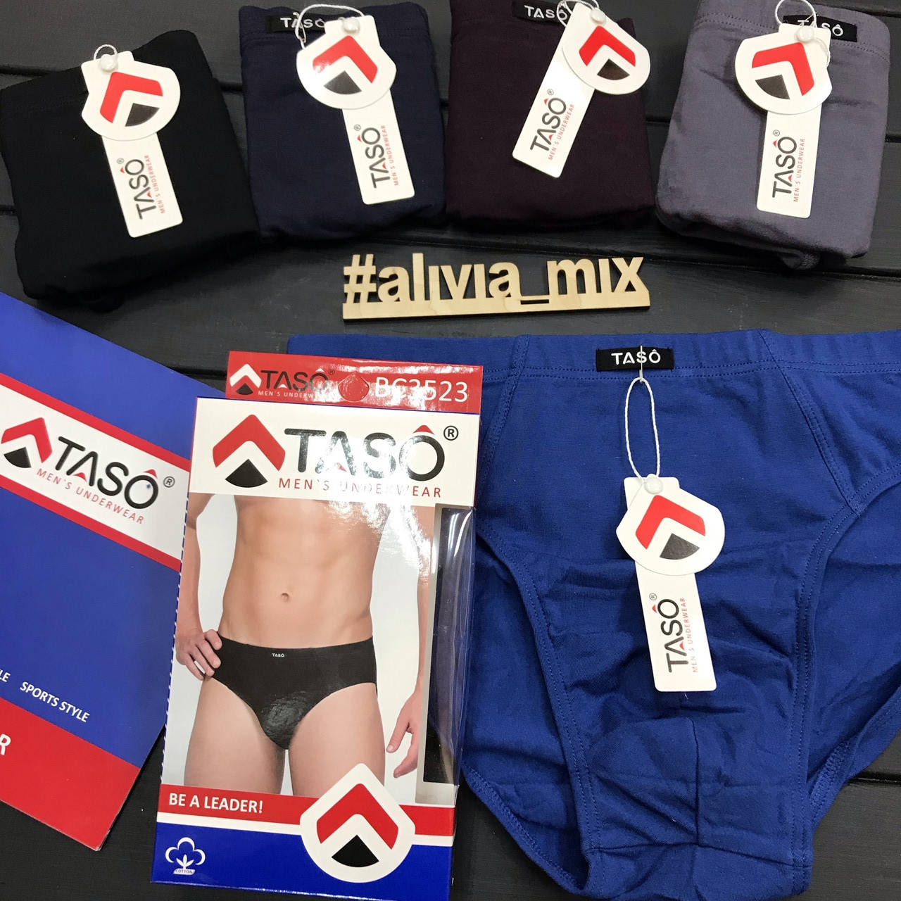 

Мужские трусы плавками хлопок TASO 4XL, Синий