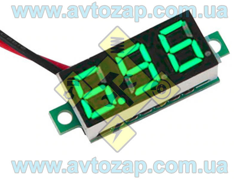 

Вольтметр цифровой 4,5-30V бескорпусной зеленый 22х14 (два провода) V30-З бк2