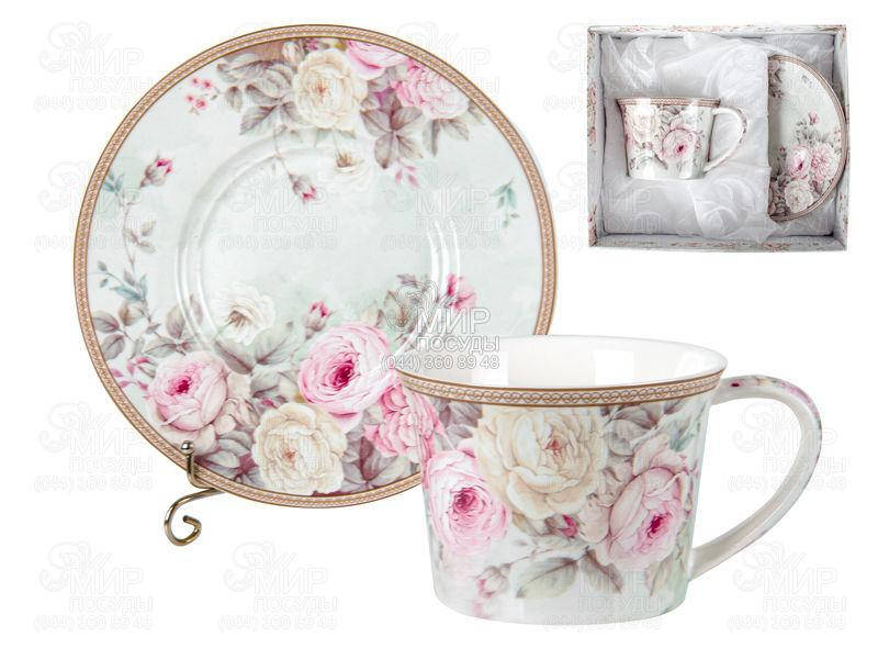 

Lefard China Чашка для чая с блюдцем Английская роза 220мл 924-564