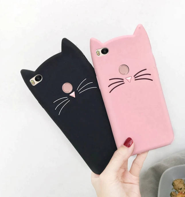 

3D Чехол для Huawei P8 lite 2017 Котик с ушками и усиками, Разные цвета