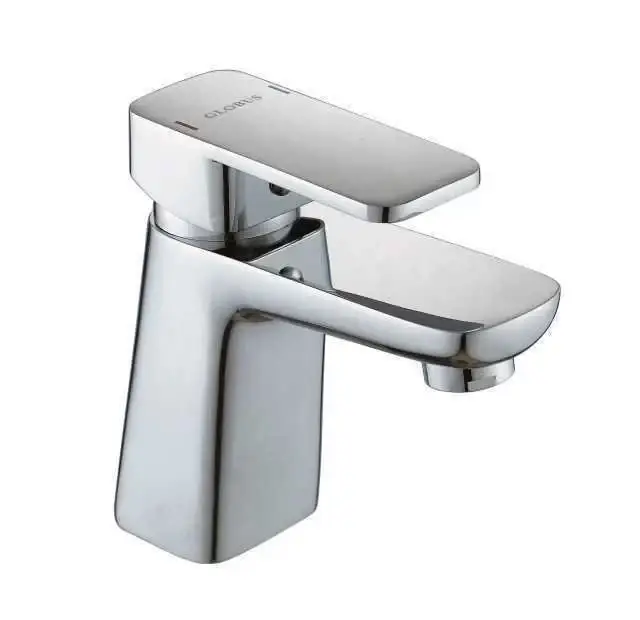 

Смеситель для умывальника Globus Lux Milano GLM-101 на гайке. Кран на раковину, Хром