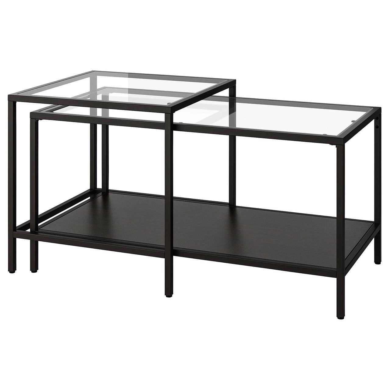 

IKEA Комплект журнальных столиков VITTSJÖ (ИКЕА ВИТШЁ) 802.153.32, Черный