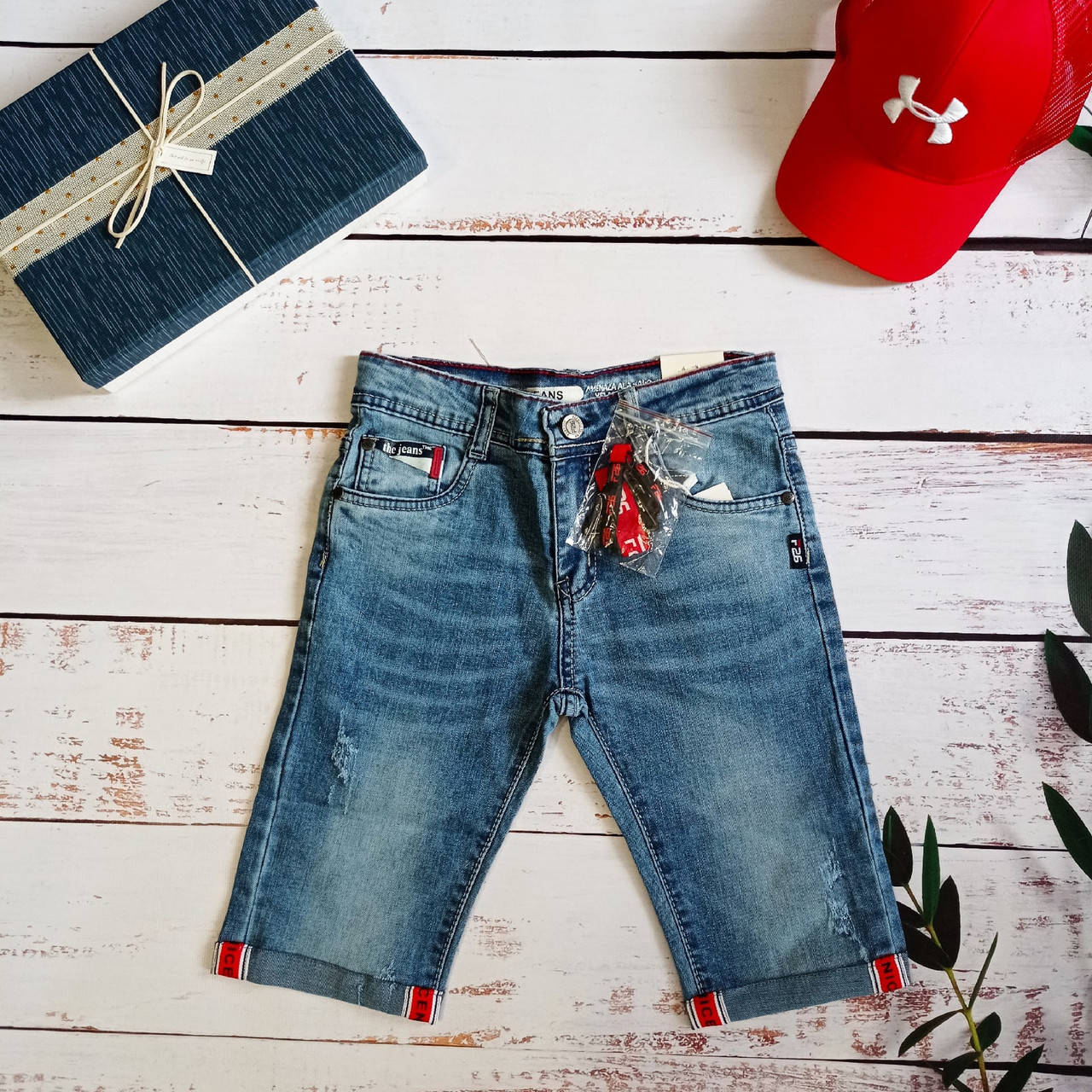 

Джинсовые шорты бриджи для подростка 170 см,16 лет, Синий