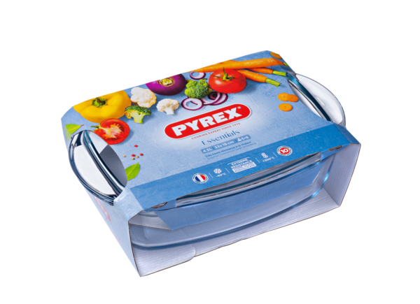 

Гусятниця з кришкою скляна Pyrex Essentials 465A000 (3+1.6л), Прозрачный