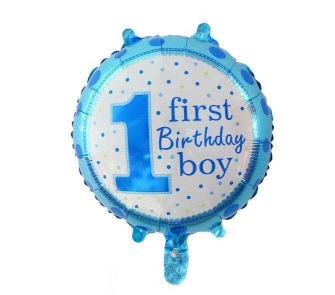 

Фольгированный круг с рисунком 18"(45см) "1 FIRST BIRTHDAY BOY", Китай