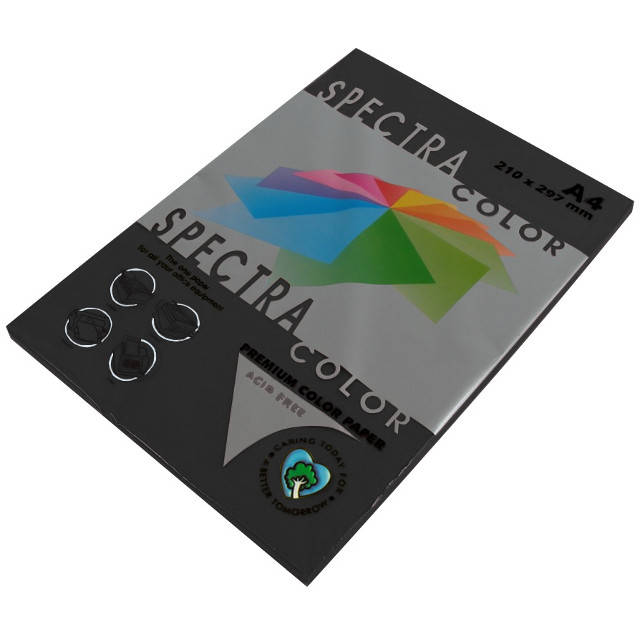 

Бумага Spectra Color А4 80г/м2 100 листов черная 401, Черный