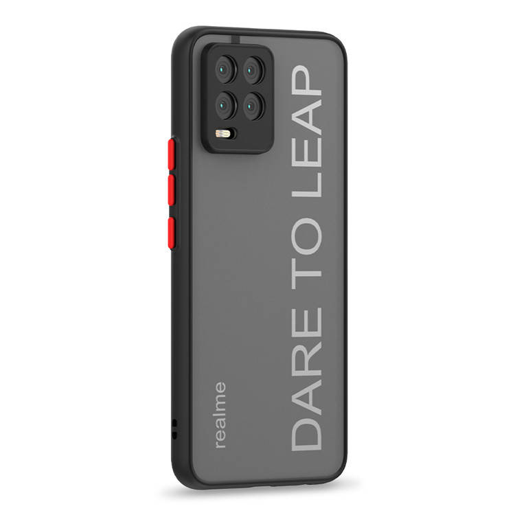 

Матовый чехол бампер для Realme 8 Pro черный противоударный