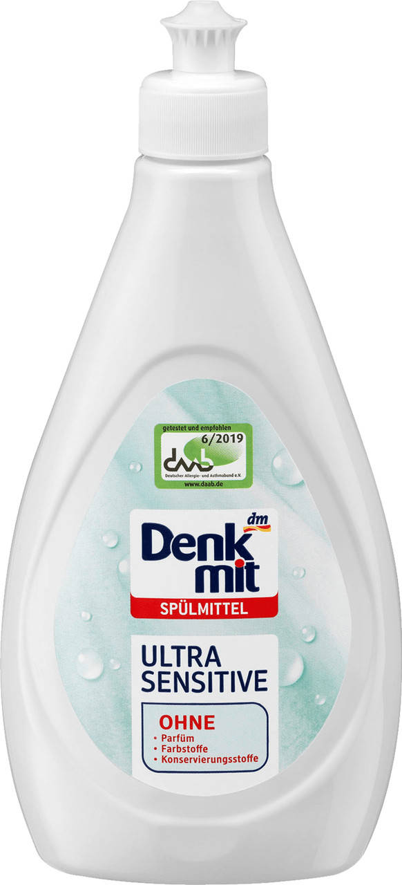

Гель для мытья детской посуды Denkmit Spülmittel Ultra Sensitive, 500 мл.
