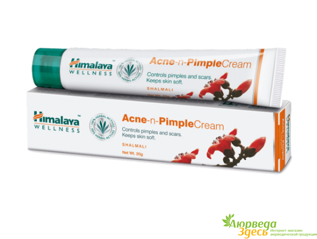 

Крем от угрей и прыщей Хималая 20г, Himalaya Acne-n-Pimple Cream, Аюрведа Здесь