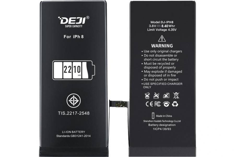 

Усиленная аккумуляторная батарея DEJI (2210 mAh) для Apple iPhone 8