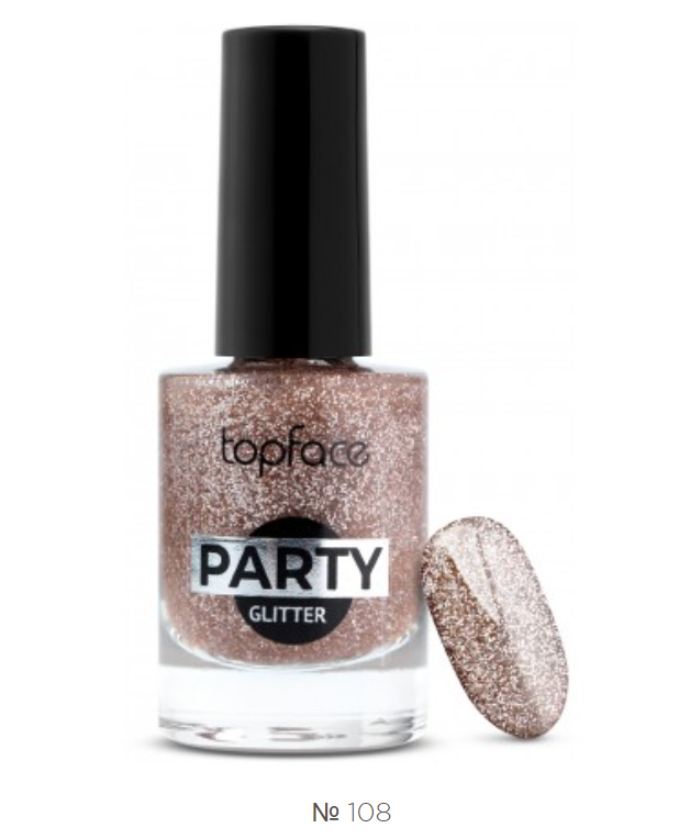 

Лак для ногтей Topface Party Glitter № 108