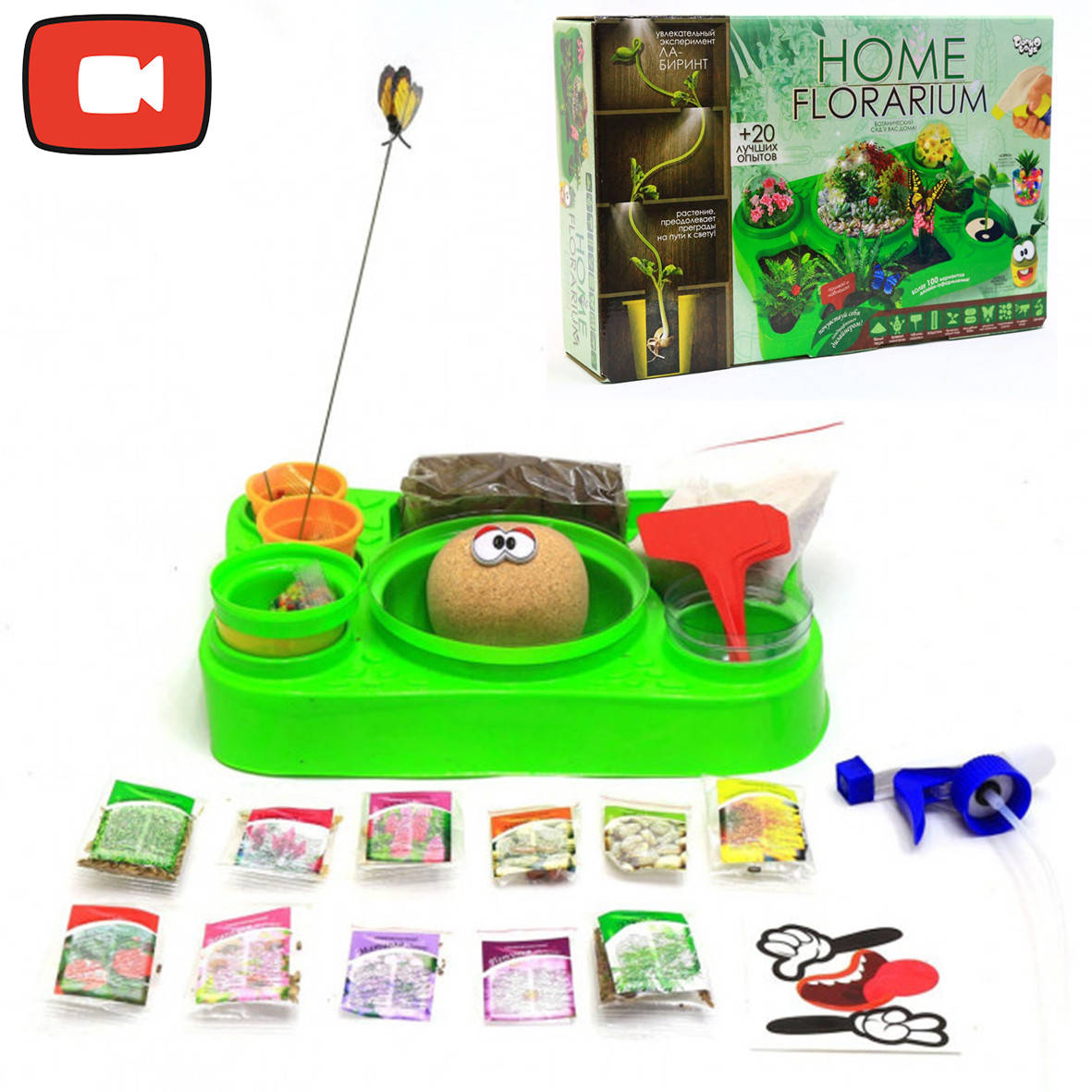 

Безопасный обучающий набор для выращивания растений флорариум "Home Florarium" Danko Toys HFL-01