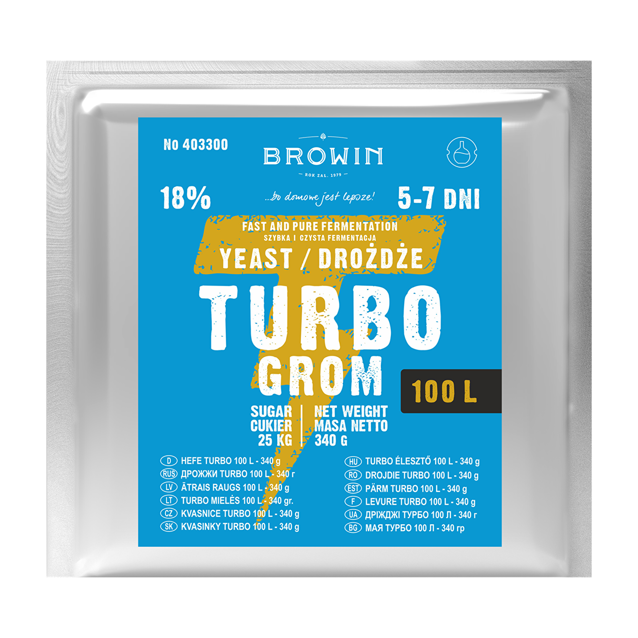 

BIOWIN дрожжи Turbo Grom 100L