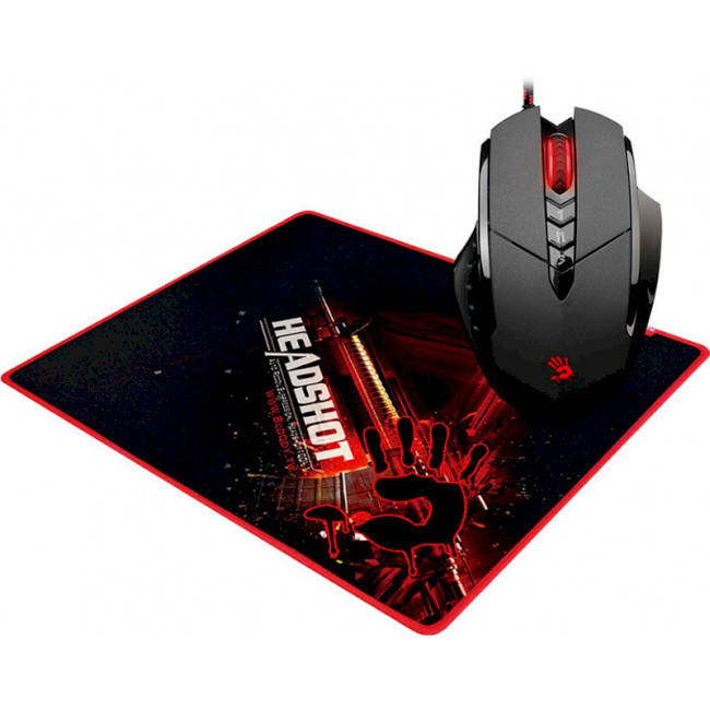 

Комплект A4-Tech Bloody V7M Black з килимком
