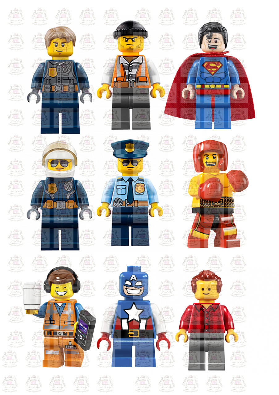 

Вафельная картинка на торт Лего (101122)