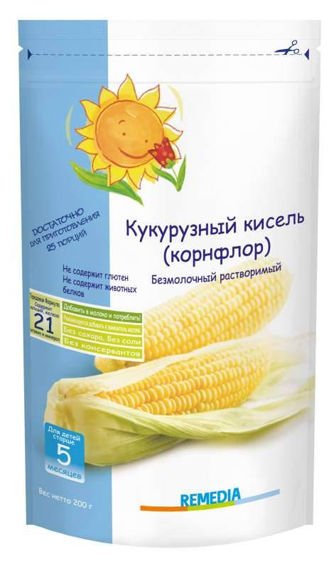 

Remedia Безмолочный кукурузный кисель Корнфлор 200г (5м+)