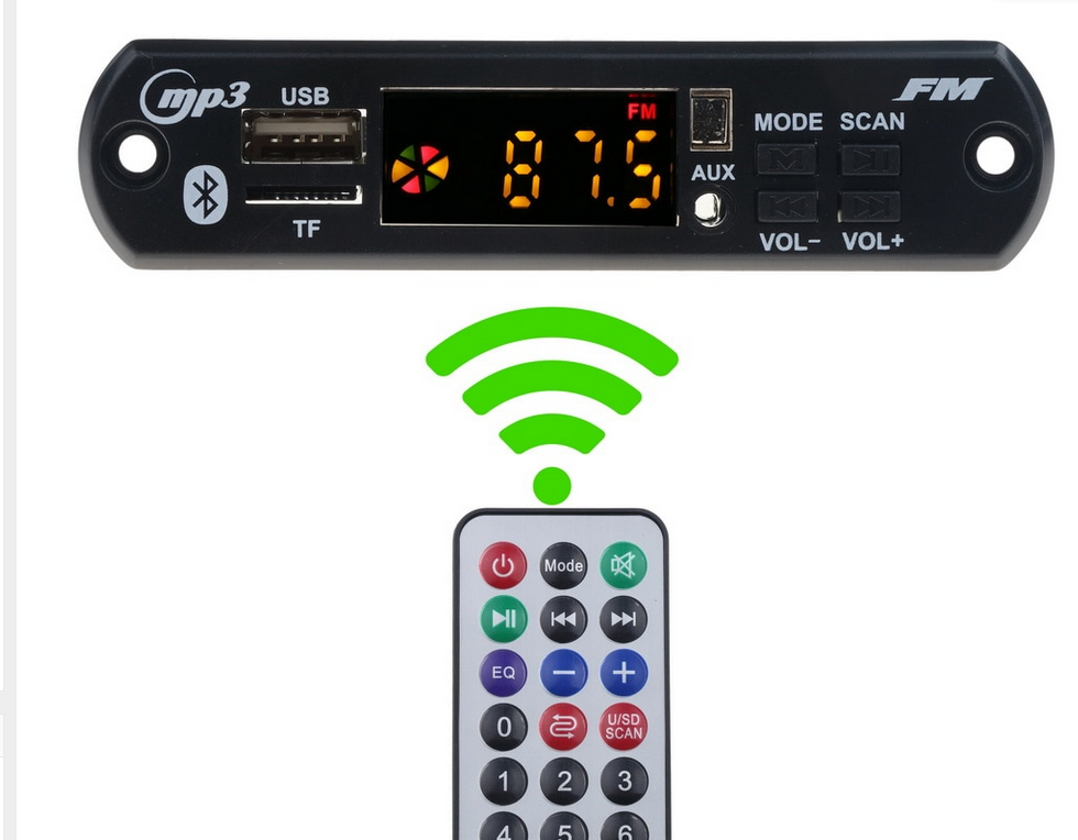 

Bluetooth плеєр 5V-15V Модуль FLACK MP3 МП3 декодер USB/SD/FM player