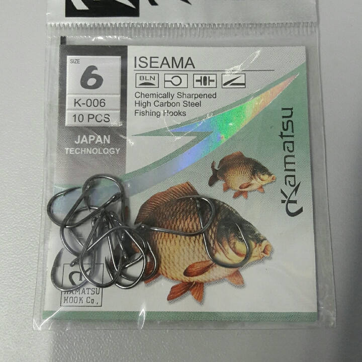 

Одинарный крючок Kamatsu №6 (10 шт/уп.)