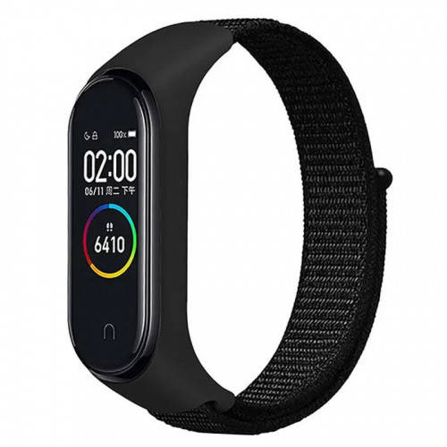 

Ремінець для Xiaomi Mi Band 3/4/5/6 Nylon (Чорний)