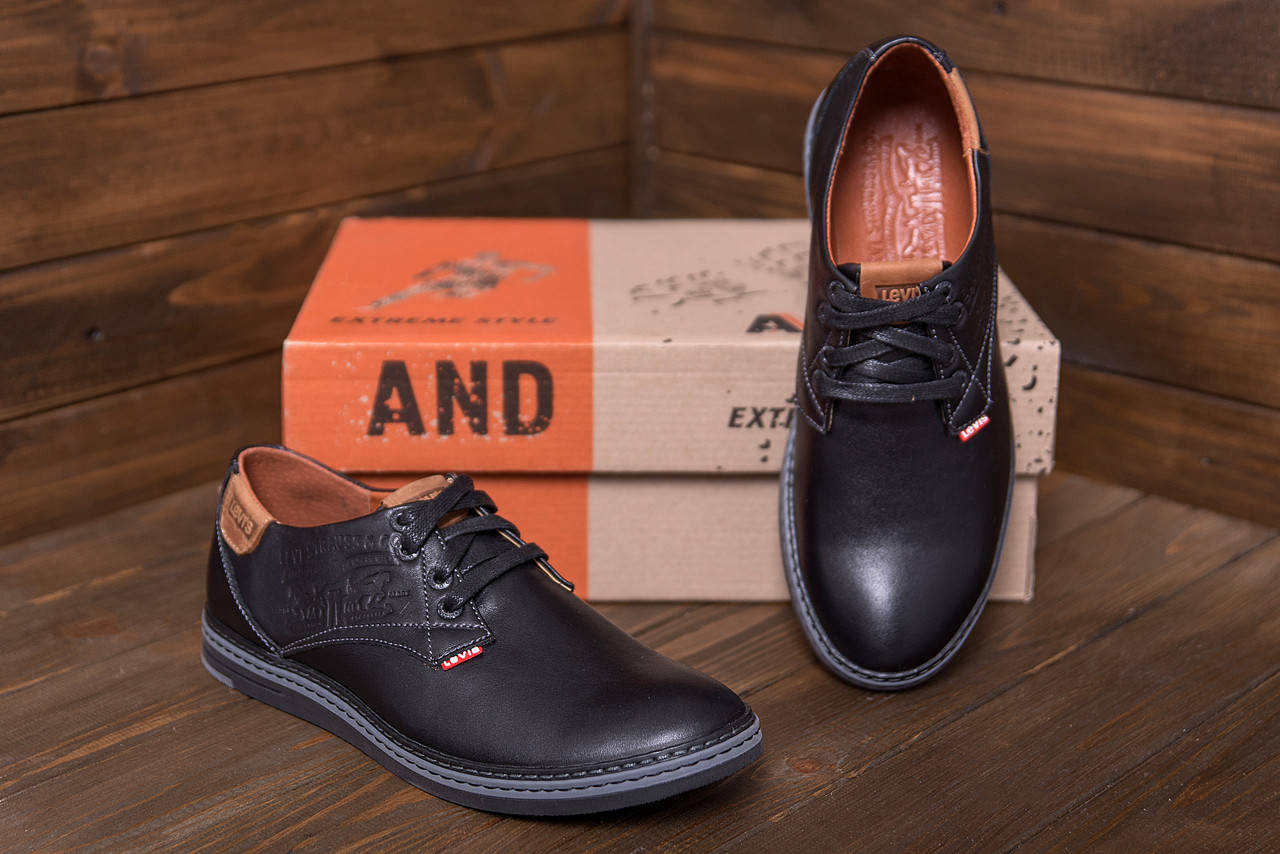 

Спортивные кожаные туфли Levis Arizona Black 41, Черный