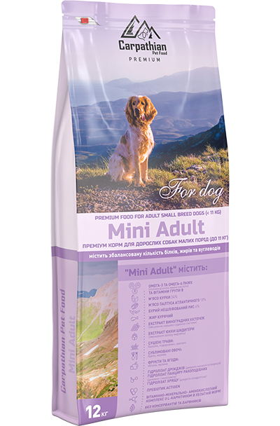 

Carpathian Pet Food – Mini Adult 12 кг для взрослых собак малых пород