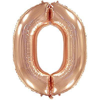 

Фольгована цифра "0" Рожеве Золото (100см) Flexmetal, Розовое золото