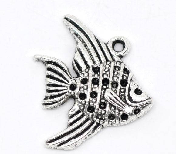 

Подвеска, 21 mm x 19 mm, “ Рыба ”, Античное серебро