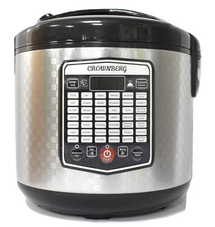

Мультиварка + фритюрница Crownberg CB-5523 пароварка 45 программ