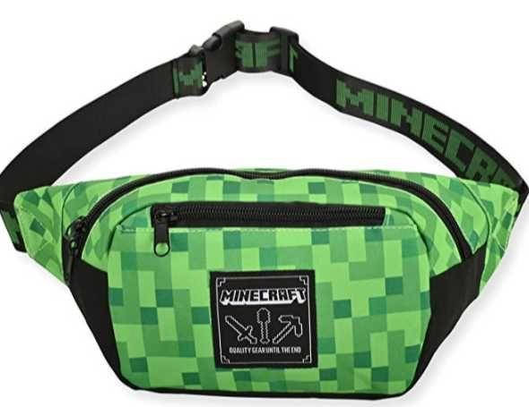 

Бананка Minecraft Майнкрафт сумка на пояс через плечо зеленая, Зелёный