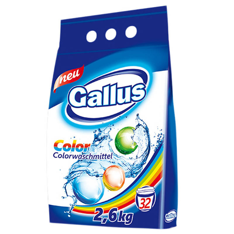

Стиральный порошок Gallus Color 2,6 кг 32 цикла стирки
