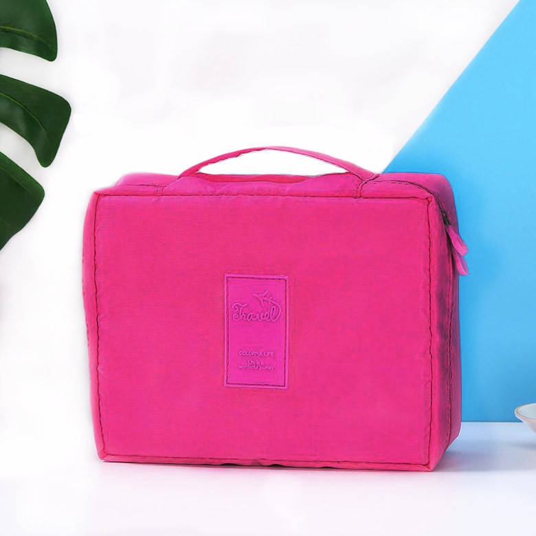 

Косметичка/несессер женская дорожная Trevel Season Bag Raspberry (ярко-малиновая)22*17*8 cм, Малиновый