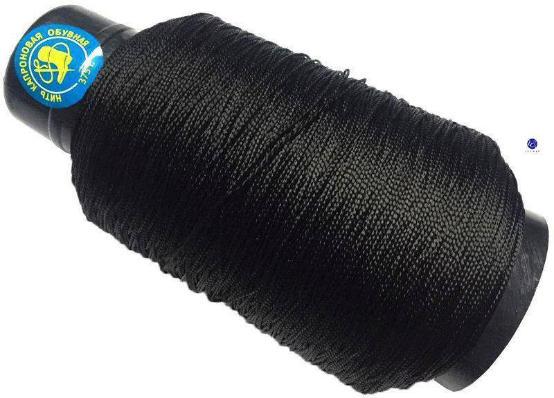 

Нить обувная капроновая 375 текс 450 грамм (0.75 мм) черная - нить крученая сапожная, Черный