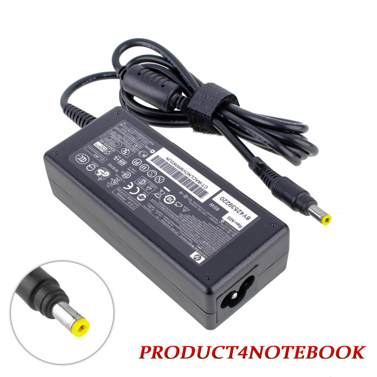 

Блок питания для ноутбука HP 18.5V, 3.5A, 65W, 4.8*1.7мм, 3 hole, black (без кабеля!)