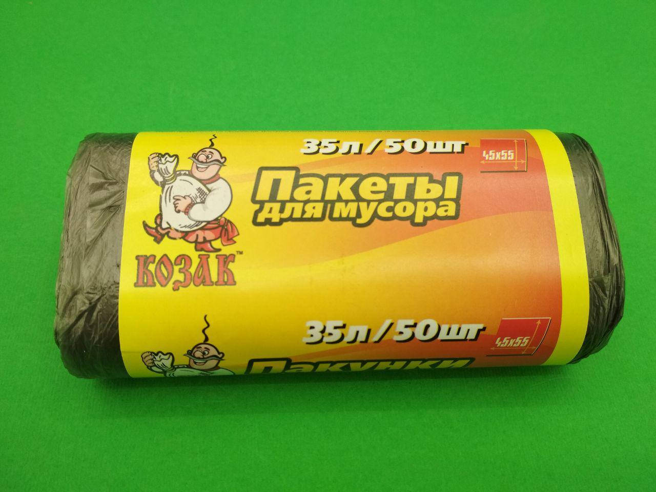 

Пакет для мусора 35литров (50шт) Козак (1 рул)