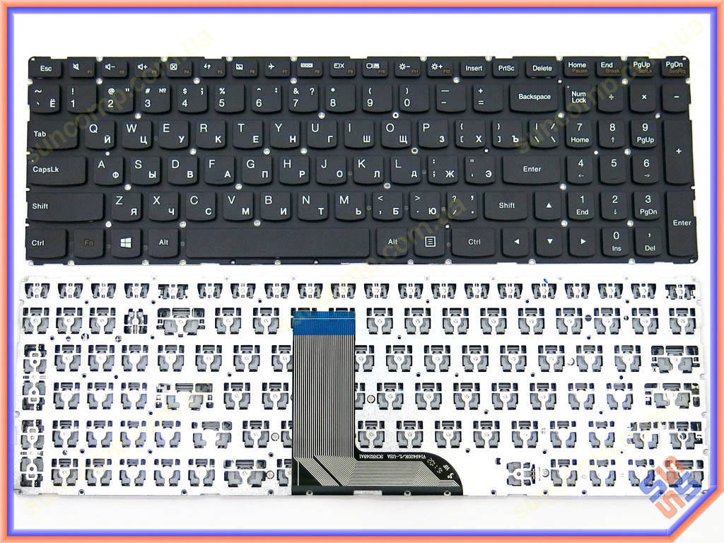 

Клавиатура для LENOVO IdeaPad 700-15ISK, 700-17ISK (RU Black без рамки). Оригинал., Черный