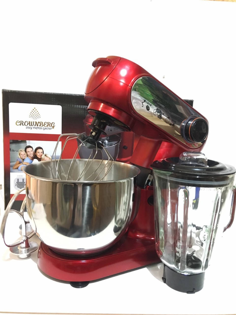 

Немецкий кухонный комбайн Crownberg CB3404, 3 в 1 2200 Вт.Блендер,мясорубка и тестомес.