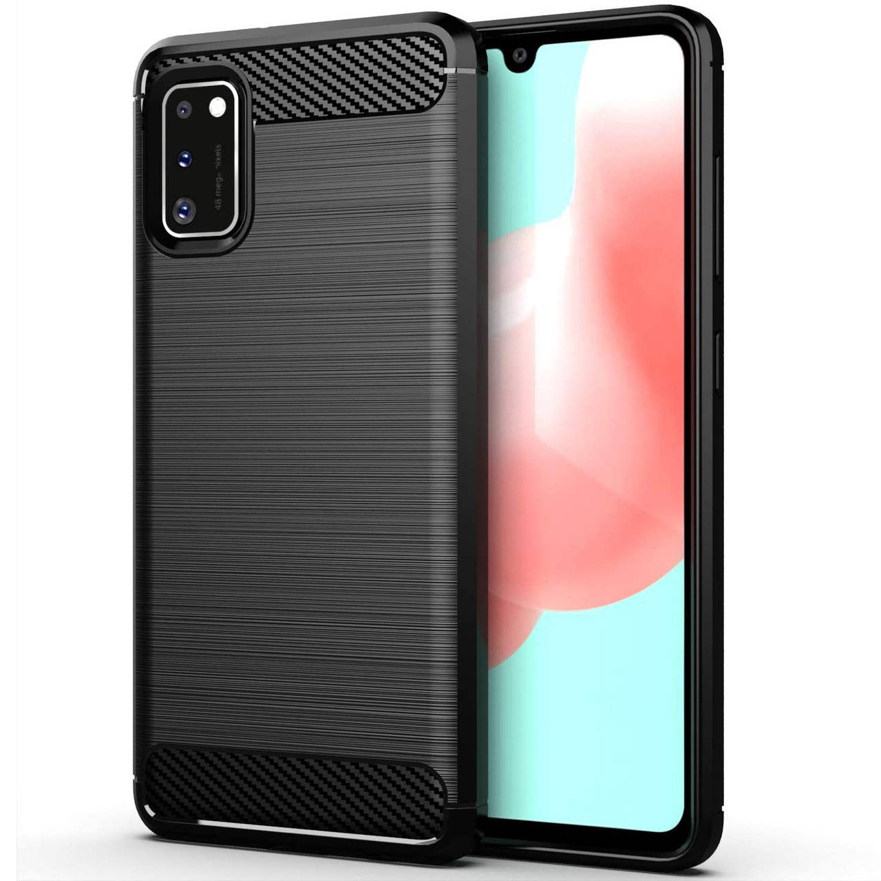 

Чехол для Samsung Galaxy A41 A415 Carbon противоударный карбоновый бронь чохол на самсунг а41 черный