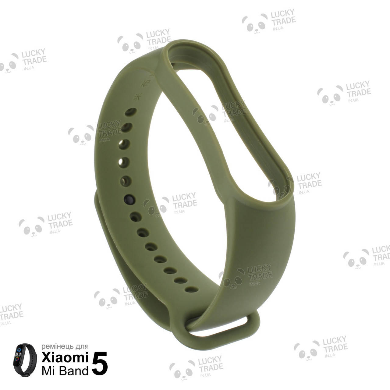 

Ремешок Xiaomi Mi Band 5 MiJobs силиконовый однотонный браслет для фитнес-трекера Хаки [1433]