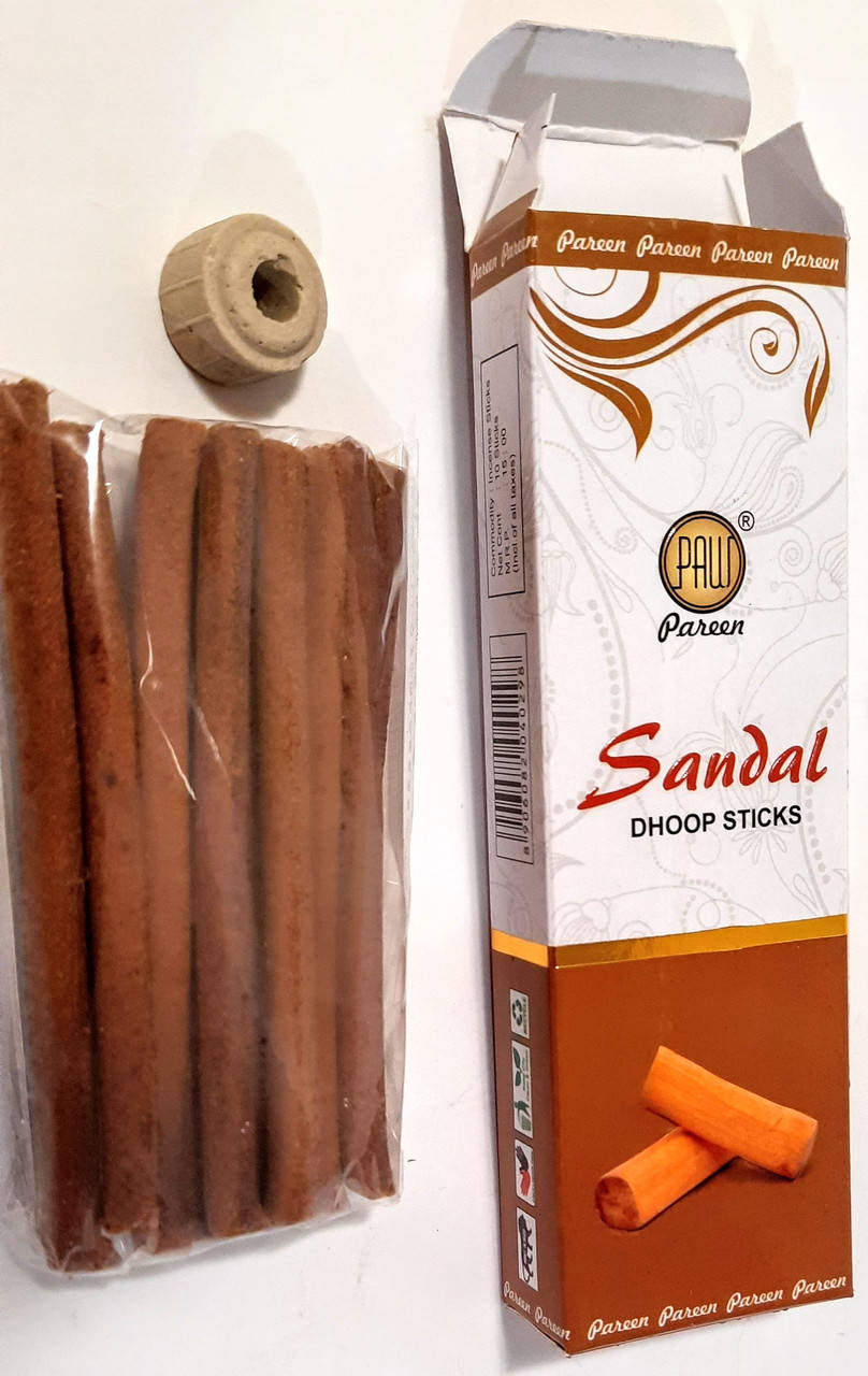 

Безосновные благовония Sandal Dhoop sticks "Сандал", PAW Индия