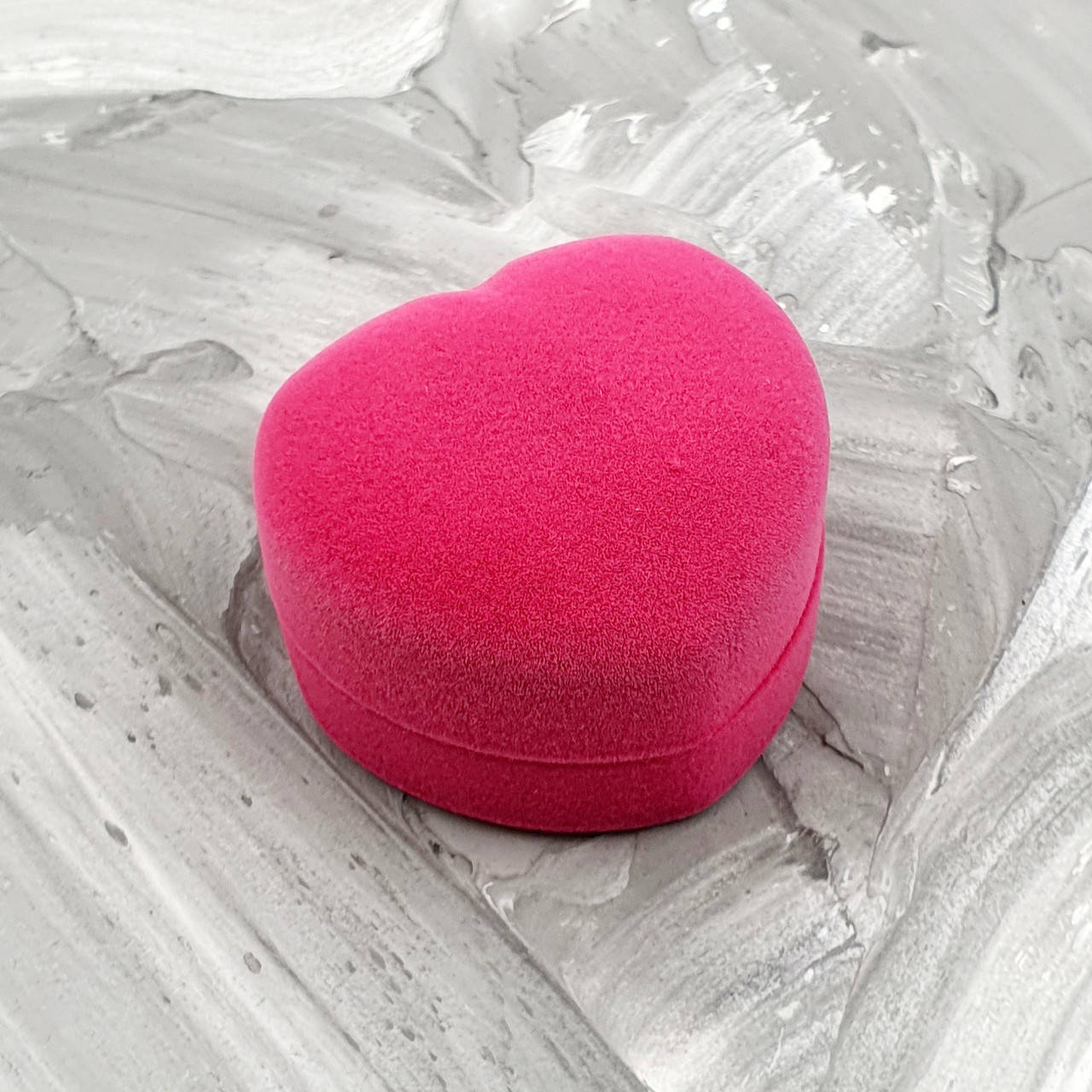 

Футляр Сердце для кольца-серег 32452 розовый бархат размер 5х3.5 см