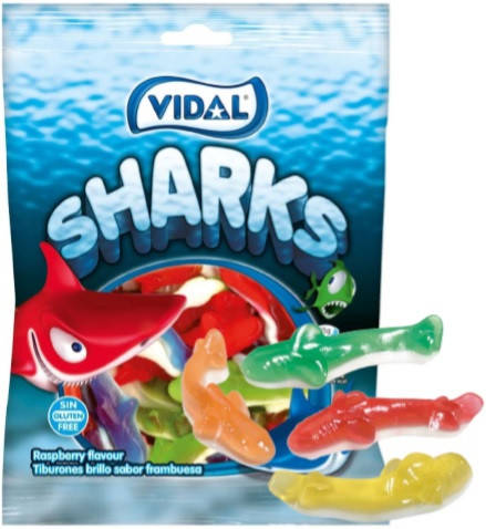 

Желейные Конфеты Акулы Vidal Sharks без глютена Видал 100 г Испания