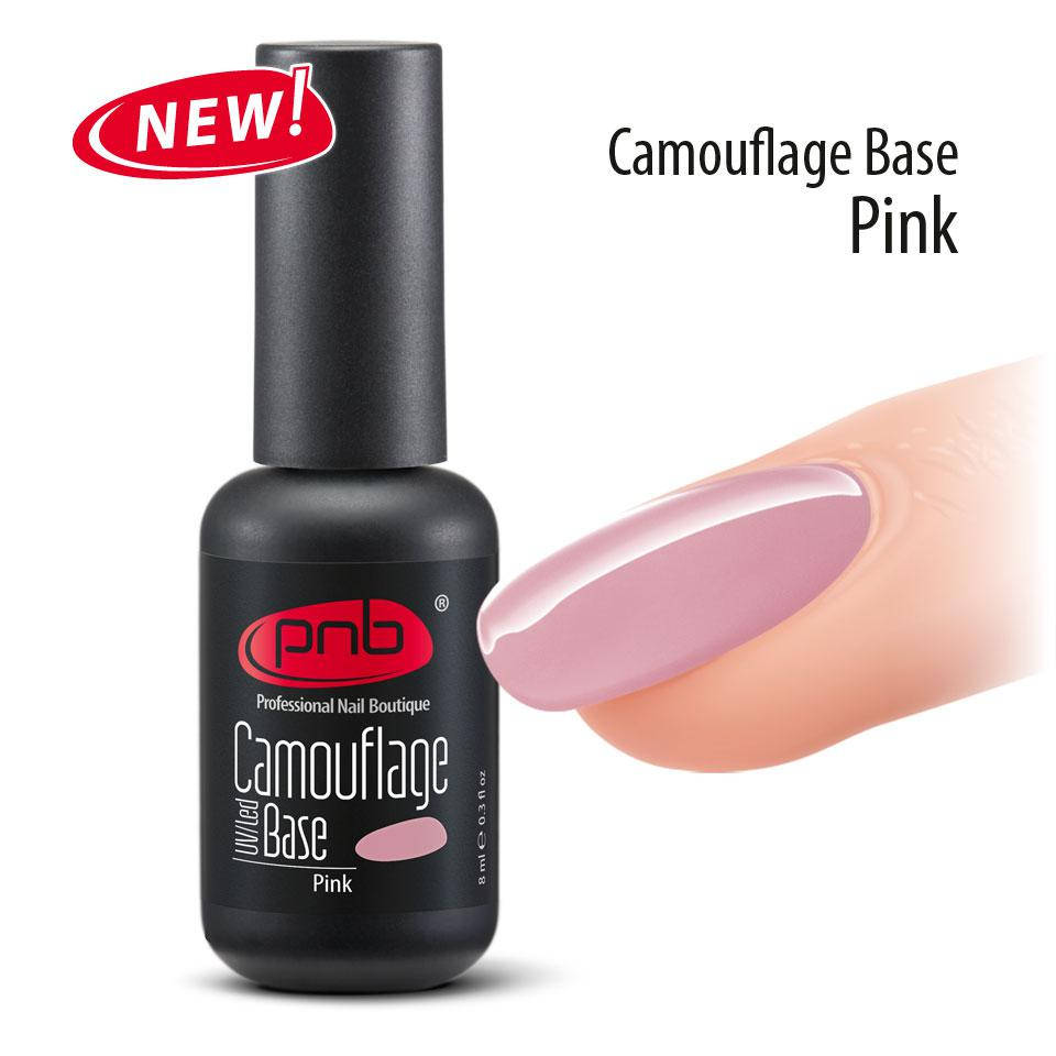 

Камуфлирующая каучуковая база для гель-лака PNB UV/LED Camouflage Base Pink, 8 мл